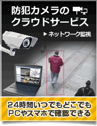 防犯カメラのクラウドサービス ネットワーク監視 24時間いつでもどこでもＰＣやスマホで確認できる